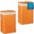 Relaxdays 2x wasmand bamboe – wasbox opvouwbaar – 80 L – 65,5 x 43,5 x 33,5 cm – oranje