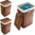 Relaxdays 3x wasmand bamboe – wasbox opvouwbaar – 80 L – 65,5 x 43,5 x 33,5 cm – bruin