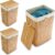 Relaxdays 3x wasmand bamboe – wasbox opvouwbaar – 80 L – 65,5 x 43,5 x 33,5 cm – natuur