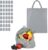 Relaxdays 40x boodschappentas – stoffen tas – effen gekleurd opvouwbaar – 50×40 – grijs