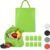 Relaxdays boodschappentas – 10 stuks – stoffen tas – effen gekleurd – opvouwbaar – 50 x 40 – groen