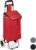 Relaxdays boodschappentrolley 28 L – boodschappenkar – groot – inklapbaar – op wielen – rood