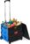 Relaxdays boodschappentrolley inklapbaar – vouwkrat met wielen – trolley – boodschappenkar – blauw