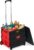 Relaxdays boodschappentrolley inklapbaar – vouwkrat met wielen – trolley – boodschappenkar – rood