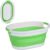 Relaxdays opvouwbare wasmand – kunststof – draagbare wasgoedmand – 36 liter – heupwasmand – groen