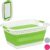 Relaxdays opvouwbare wasmand – plastic – kunststof – mand voor wasgoed – inklapbaar – 37 L – lichtgroen