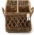 Riviera Maison Keukengerei Houder Bestekhouder – Rustic Rattan Couvert Basket Square – Bruin