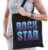 Rockstar fun tekst cadeau tas zwart dames- kado tas / tasje / shopper