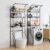 Sens Design Wasmachine rek – WC kast – zwart metaal