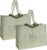 Set van 2x stuks extra grote boodschappen Shopper tas 70 x 48 cm groen – Met stevige hengsels