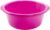 Set van 2x stuks kunststof teiltjes/afwasbakken rond 15 liter roze – Afmetingen 46 x 43 x 17 cm – Huishouden