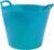 Set van 4x stuks flexibele emmer/wasmand blauw 25 liter – Opbergmanden – Wasmanden – 42 x 38 x 33 cm