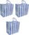 Set van 4x wastassen/boodschappentassen/opbergtassen wit/blauw – 55 x 55 x 30 – Jumbo shoppers