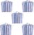 Set van 5 Boodschappentas – Sterke Handvatten – Blauw & Wit – 82 Liter Capaciteit – 55x30x50cm – Jumbo Plastic Shopper Tas