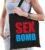 Sex bomb cadeau tas zwart voor dames cadeau katoenen tas zwart voor dames – kado tas / tasje / shopper