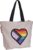 Shopper / strandtas met rits van NoMorePlastic – Big Pride – Duurzaam – Gerecycled bedlinnen – lhbtiq – regenboog