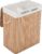 SONGMICS Bamboe wasmand, 100 L wassorteerbak met 2 compartimenten, opvouwbare wasverzamelaar met uitneembare waszak, rechthoekige wasbox, 52 x 63 x 32 cm, kleur naturel, LCB64Y