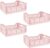 Sunware – Basic vouwkrat 15L – Set van 4 – Roze