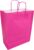 Tas | Kraftpapier | gedraaid papieren koord | 26x 12x35cm | draagtas | roze | 50 stuks