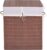 The Living Store Bamboe Wasmand – Rechthoekig – 40 x 30 x 60 cm – Uitneembare voering – Draagbaar