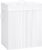 The Living Store Bamboe Wasmand – – Wasmanden – 43.5 x 33.5 x 65.5 cm – Wit