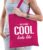 This is what cool looks like cadeau katoenen tas roze voor dames – kado tas / tasje / shopper voor een coole dame / vrouw