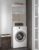 Wasmachine Kast – Wasmachine Ombouw Opbergrek 3 Schappen – Wasmachine Meubel Met Verhoger – Kast Voor Wasdroger – Wit/Beige