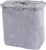 Wasmand MCW-C34, Wasbox Wasmand met net, 2 compartimenten 56x49x30cm 82l ~ snoer grijs