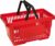 Winkelmandje 20 liter – rood – 2 handgrepen – 10 stuks