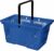 Winkelmandje 28 liter – blauw – 1 handgreep -10 stuks