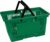 Winkelmandje 28 liter – groen – 2 handgrepen – 10 stuks