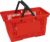 Winkelmandje 28 liter – rood – 2 handgrepen – 10 stuks