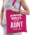 Worlds greatest AUNT cadeau tasje roze voor dames – verjaardag / kado tas / katoenen shopper voor tantes