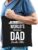 Worlds greatest dad cadeau tas zwart voor heren – kado vaderdag / verjaardag kado tasje