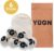 YUGN BLACK Set 6 Stuks Drogerballen Wol – Wasbol Droogballen Wasballen Droger Ballen Wasbollen Voor Wasdroger – Drogerballen Voor Wasdrogers – Dryer balls – Cadeautip